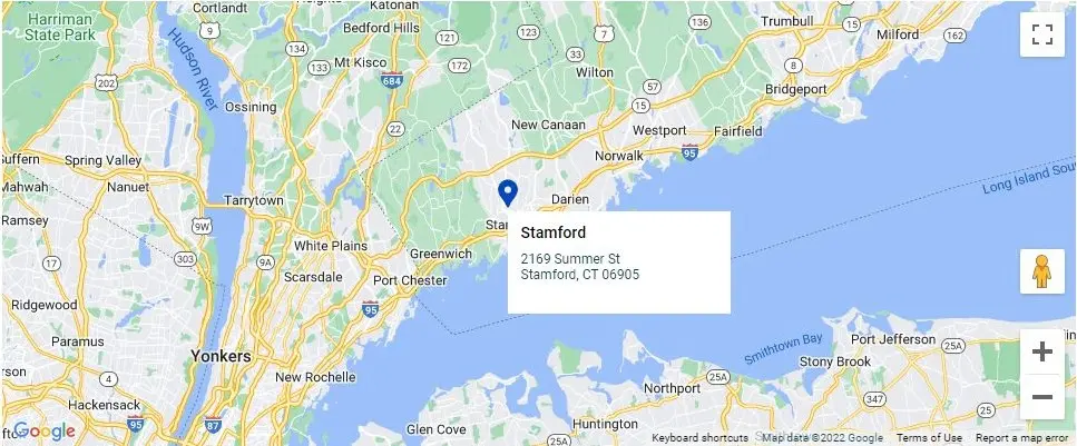 mapa de Google de Diamond Braces en 2169 Summer St, Stamford, CT